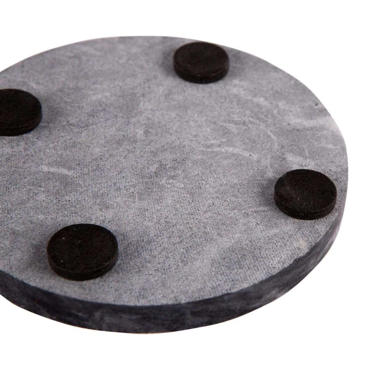 6x Marble Round Coasters Stone Kitchen Dining Table Place Setting 10cm Black - Image 4