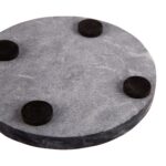 6x Marble Round Coasters Stone Kitchen Dining Table Place Setting 10cm Black - Image 4