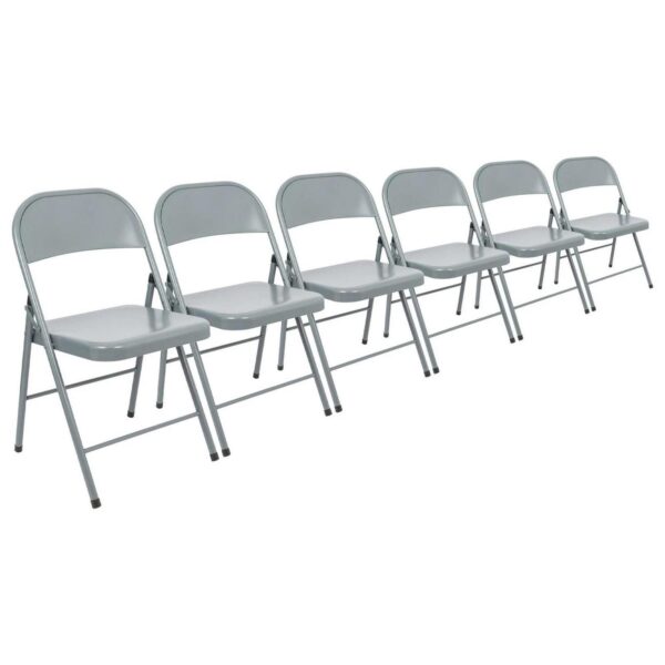 6x Matt Grey Metal F 15eabb25a672a38ed6bc83411ef02f33