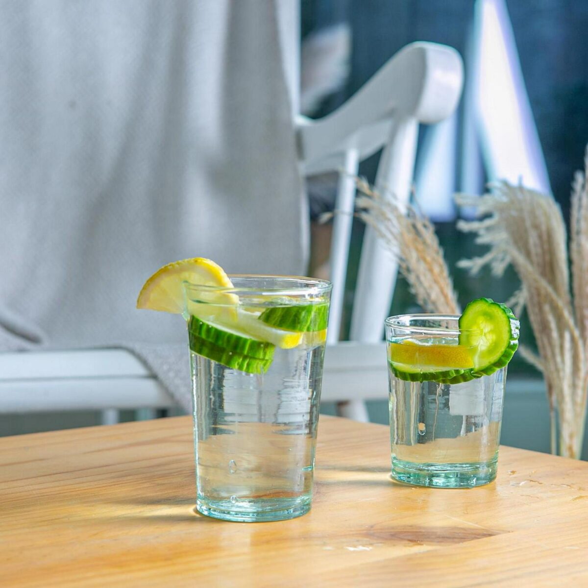 6x Meknes Recycled Glass Tumblers Whisky Water Drinking Glasses 215ml Clear - Image 5