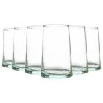 6x Merzouga Recycled Highball Glasses Water Juice Drinking Glasses 320ml Clear