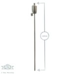 6x Metal Garden Torch Oil Paraffin Lantern - Patio Lighting 146cm Silver - Image 3