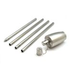 6x Metal Garden Torch Oil Paraffin Lantern - Patio Lighting 146cm Silver - Image 4