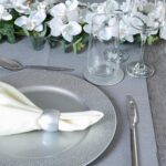 6x Metallic Napkin Rings Luxe Christmas Fine Dining Serviette Holders Silver - Image 6