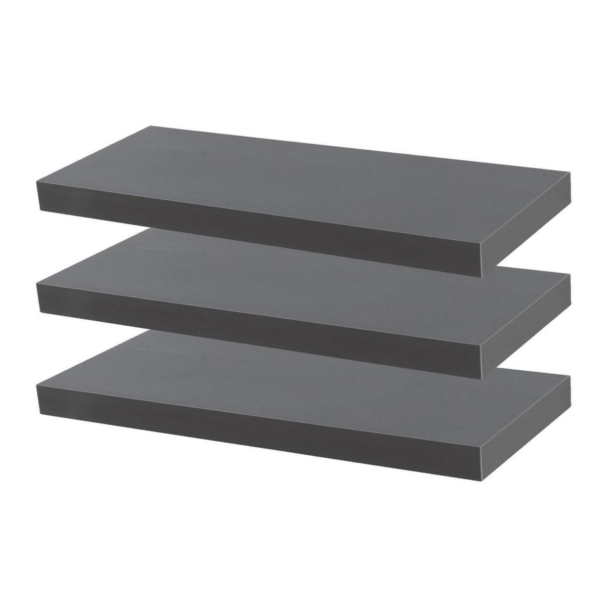 6x Modern Floating Shelves Wall Mounted Living Room Bedroom Storage 60cm Grey - Image 1
