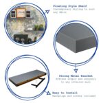 6x Modern Floating Shelves Wall Mounted Living Room Bedroom Storage 60cm Grey - Image 2