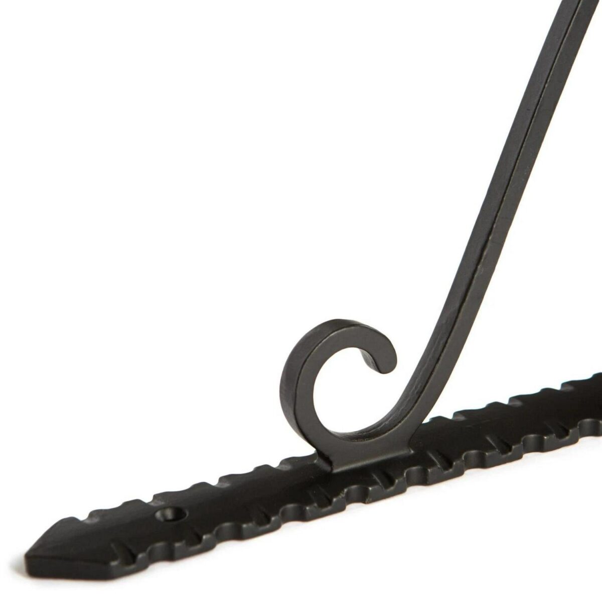 6x Notched Scroll Iron Shelf Bracket Antique Vintage Wall Brackets D205mm Black - Image 2