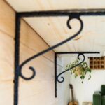 6x Notched Scroll Iron Shelf Bracket Antique Vintage Wall Brackets D205mm Black - Image 7