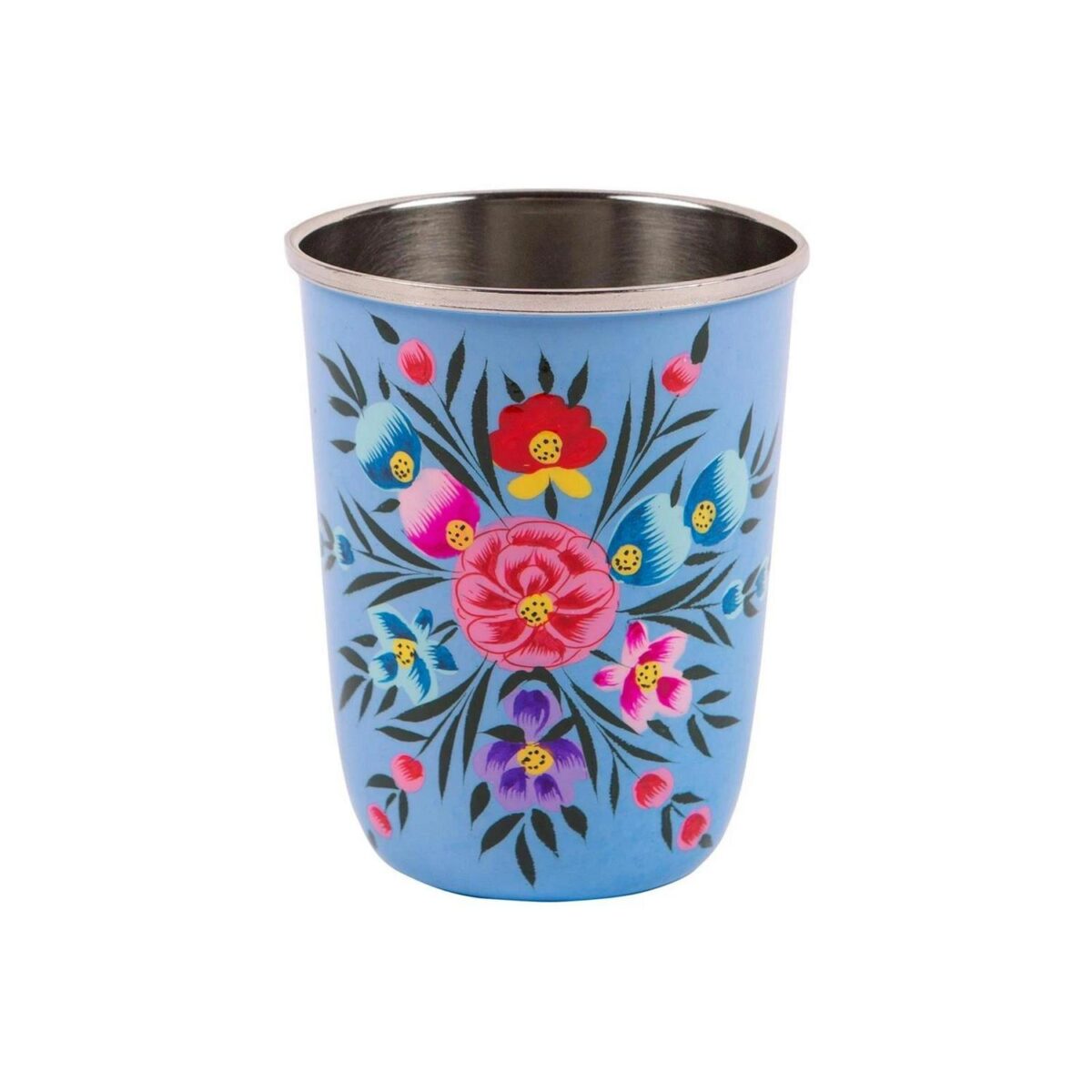 6x Ocean Pansy 300ml Stainless Steel Picnic Tumblers Reusable Party BBQ Set - Image 4