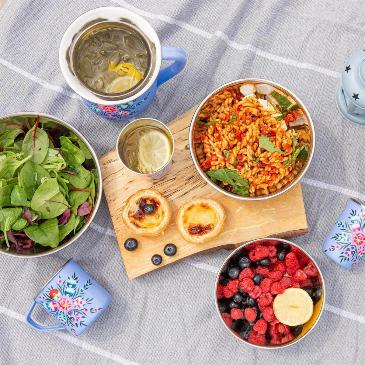 6x Ocean Pansy 300ml Stainless Steel Picnic Tumblers Reusable Party BBQ Set - Image 6
