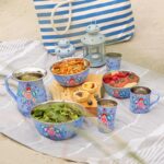 6x Ocean Pansy 300ml Stainless Steel Picnic Tumblers Reusable Party BBQ Set - Image 7