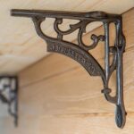 6x Ornate Iron Shelf Bracket Cast Antique Vintage Wall Brackets D150mm Black - Image 6