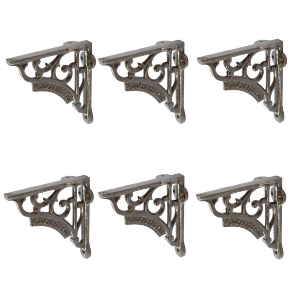 6x Ornate Iron Shelf 74c0c39b9d9eb0595cbd2df1a0f10fb8