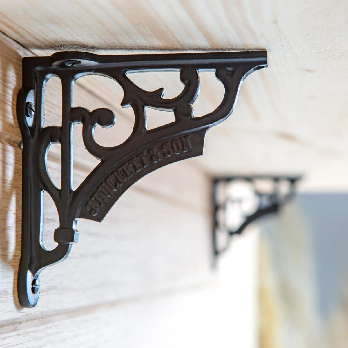 6x Ornate Iron Shelf Bracket Cast Iron Antique Vintage Wall Brackets D120mm Raw - Image 7