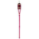 6x Pink 60cm Bamboo Garden Fire Torches Outdoor Paraffin Oil Tiki Lantern - Image 5