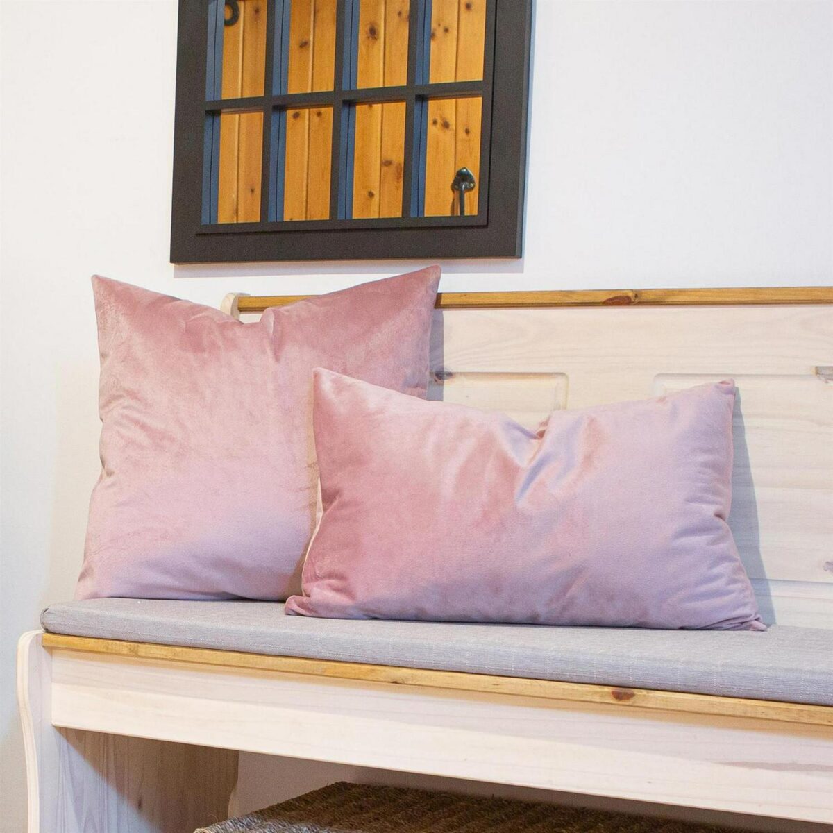 6x Pink 60cm x 40cm Rectangle Velvet Cushions Large Scatter Cushions with Cover - Image 6