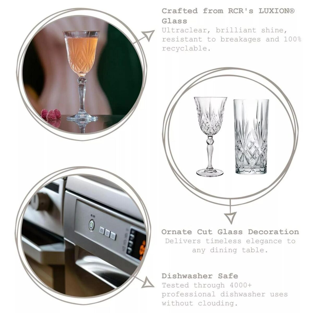 6x RCR Crystal 160ml Melodia Glass Champagne Flutes Prosecco Wedding Glasses Set - Image 2