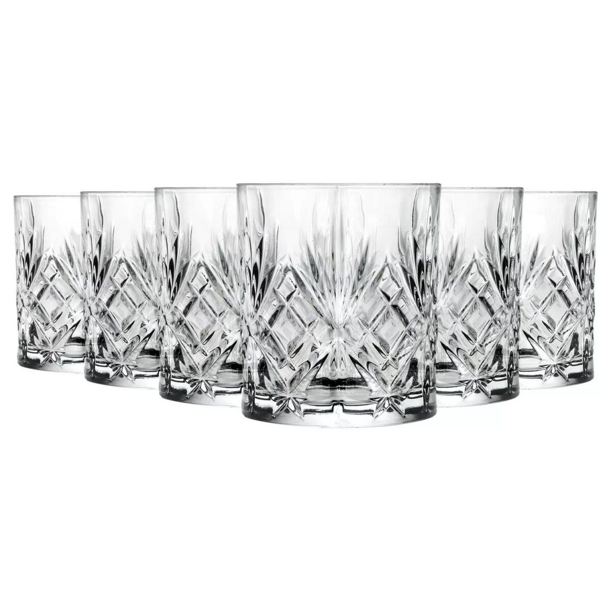 6x RCR Crystal 240ml Melodia Whisky Glasses Whiskey Tumbler Glassware Gift Set - Image 1