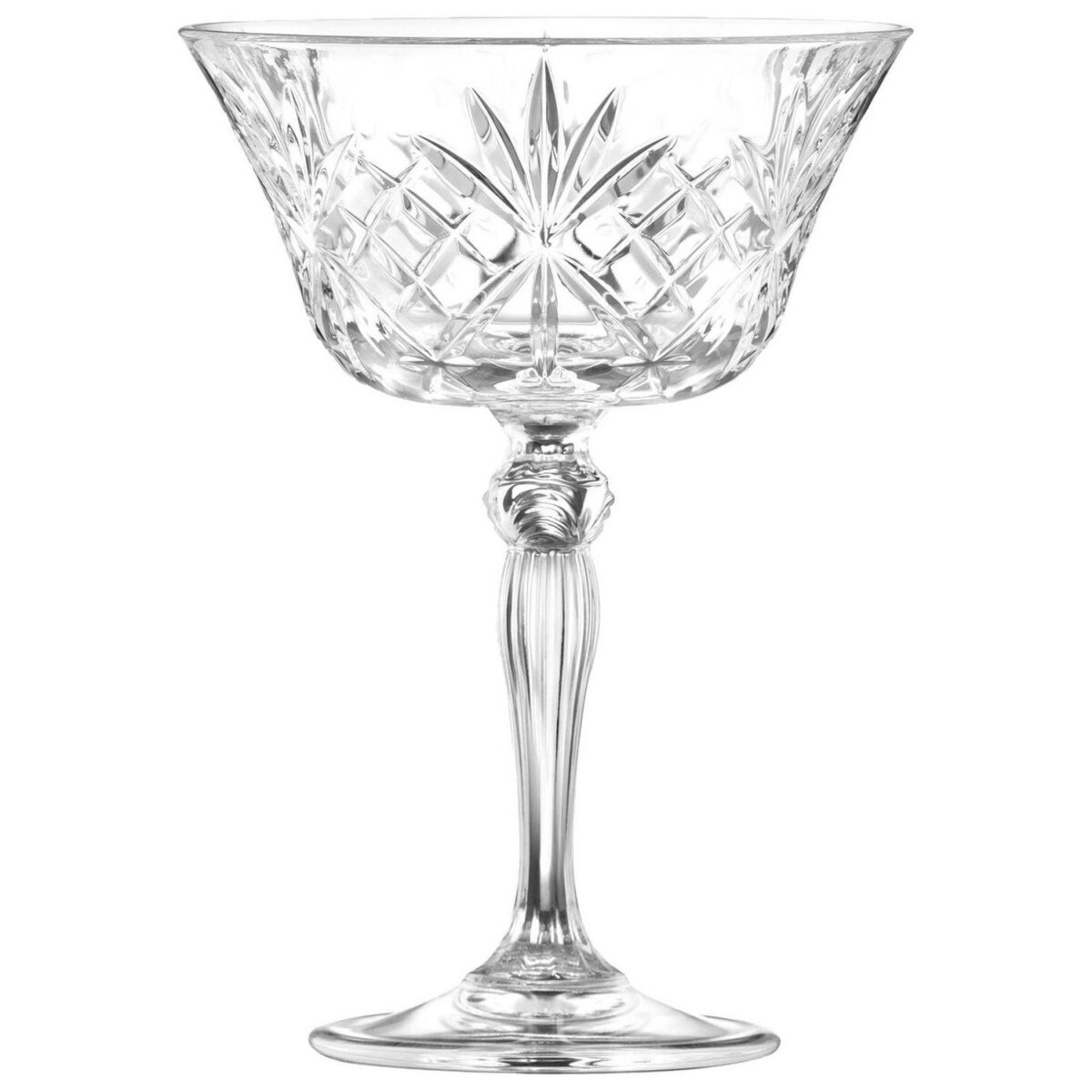 6x RCR Crystal 260ml Melodia Glass Champagne Saucers Vintage Saucer Glasses Set - Image 4