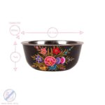 6x Raspberry Pansy 16.5cm Stainless Steel Picnic Bowls Party Camping BBQ Set - Image 3
