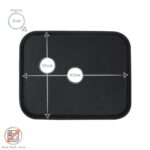 6x Rectangular Non-Slip Serving Trays Rubber Drinks Service 45 x 35cm Black - Image 3