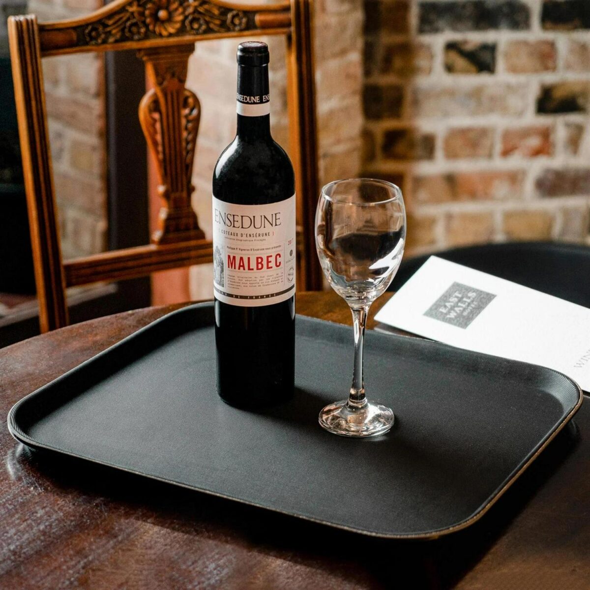 6x Rectangular Non-Slip Serving Trays Rubber Drinks Service 45 x 35cm Black - Image 6