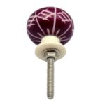 6x Resin Cabinet Knobs Kitchen Bedroom Cupboard Door Drawer Handles Dark Red - Image 5