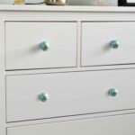 6x Round Ceramic Cabinet Knobs Cupboard Door Drawer Handles Turquoise Spot - Image 7