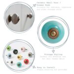 6x Round Ceramic Cabinet Knobs Vintage Cupboard Door Drawer Handles Pink - Image 2