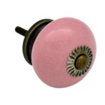 6x Round Ceramic Cabinet Knobs Vintage Cupboard Door Drawer Handles Pink - Image 4