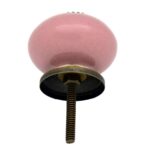 6x Round Ceramic Cabinet Knobs Vintage Cupboard Door Drawer Handles Pink - Image 5