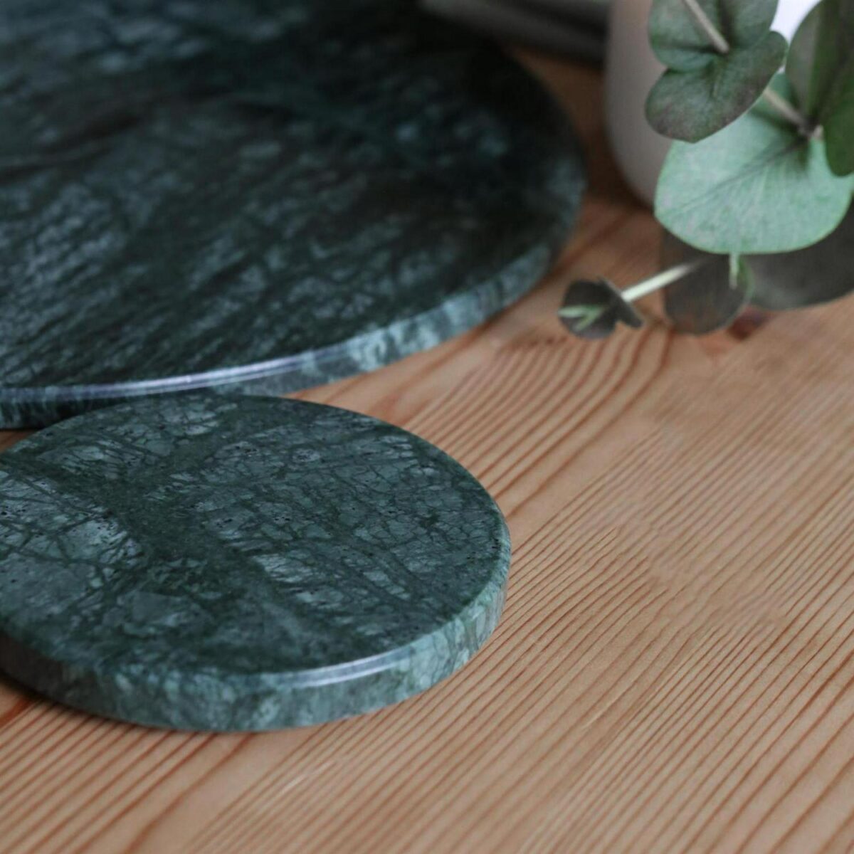 6x Round Marble Coasters 10cm Green Home Table Drink Tea Cup Mat Coaster Set - Image 6