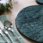 6x Round Marble Placemats 30cm Green Non-Slip Heat Resistant Dining Table Mat - Image 6