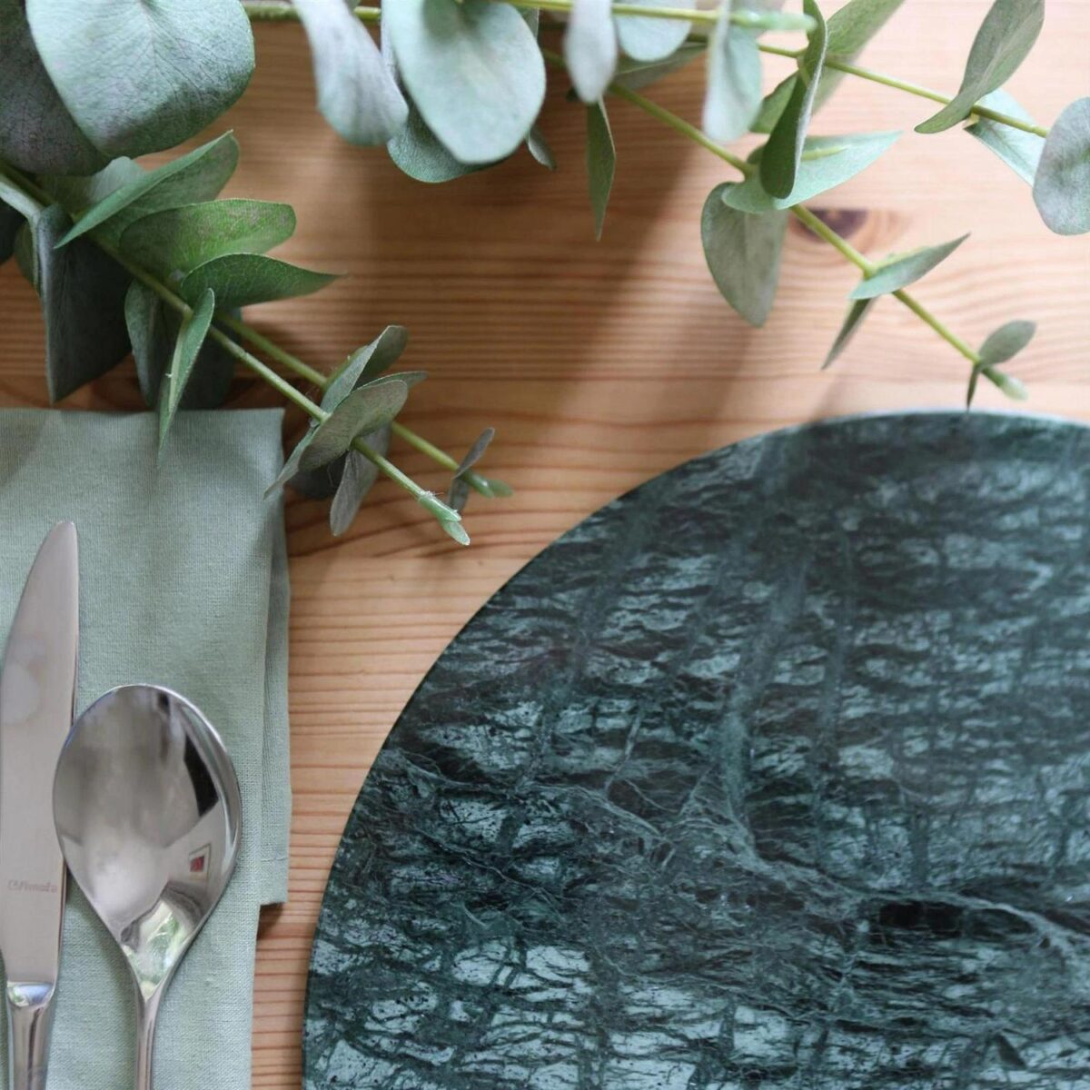 6x Round Marble Placemats 30cm Green Non-Slip Heat Resistant Dining Table Mat - Image 7