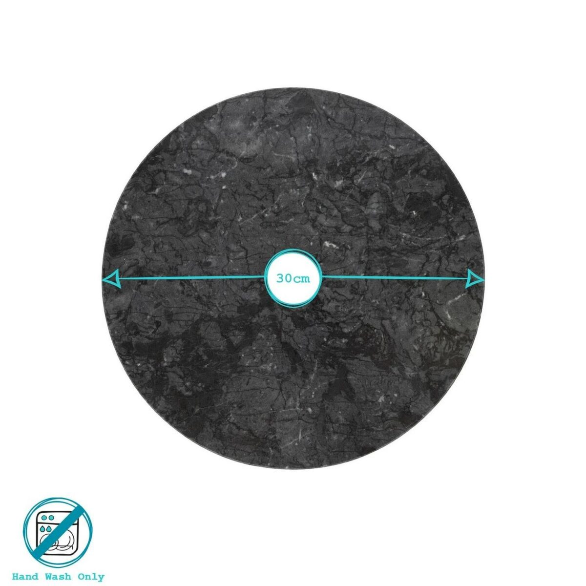 6x Round Marble Placemats 30cm Green Non-Slip Heat Resistant Dining Table Mat - Image 3