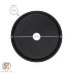 6x Round Non-Slip Serving Trays Rubber Barware Drinks Service 28cm Black - Image 3