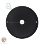 6x Round Non-Slip Serving Trays Rubber Barware Drinks Service 35cm Black - Image 3