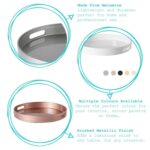 6x Round Serving Trays Wedding Party Dining Food Drinks Service 33cm Silver - Image 2