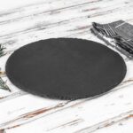 6x Round Slate Placemats Rustic Dining Table Place Setting 30cm Grey - Image 7