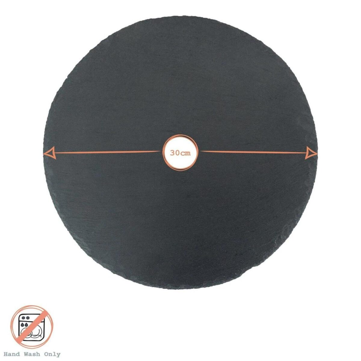 6x Round Slate Placemats Rustic Dining Table Place Setting 30cm Grey - Image 3