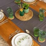 6x Round Woven Seagrass Placemats Rustic Dining Table Place Setting 30cm Brown - Image 6