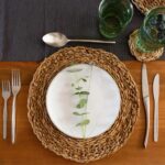 6x Round Woven Seagrass Placemats Rustic Dining Table Place Setting 30cm Brown - Image 4