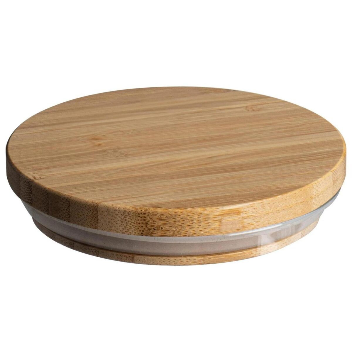 6x Scandi Glass Storage Jars with Wooden Lids Kitchen Food Canister 550ml - Image 4