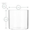 6x Scandi Storage Jars Modern Food Kitchen Organisation Container 550ml Clear - Image 3