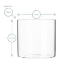 6x Scandi Storage Jar and Wooden Lid Modern Food Kitchen Container 550ml Clear - Image 3