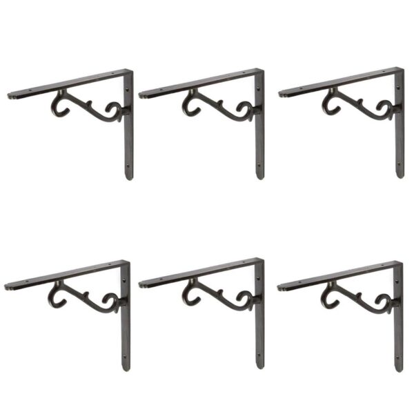 6x Scroll Iron Shelf 7f180912a96ad16c95ef3fcc7af86d01