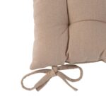 6x Square Garden Chair Seat Cushions Cotton Polyester Outdoor Dining Natural - Image 4