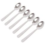 6x Stainless Steel Teaspoons Silver Kitchen Table Cutlery Coffee Tea Spoons Set