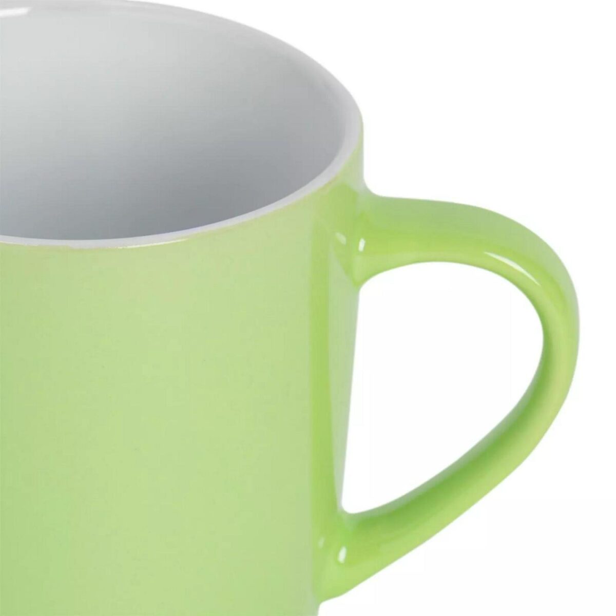 6x Tea Coffee Mugs Set - 350ml - Ceramic - Pink Green Purple - Image 5