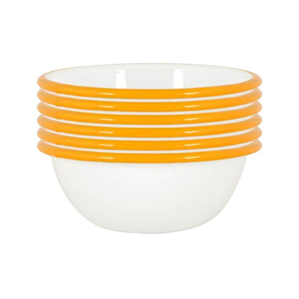 6x White Enamel Bowl 2a2f31ca37a711f50afbbfe067a0ada3